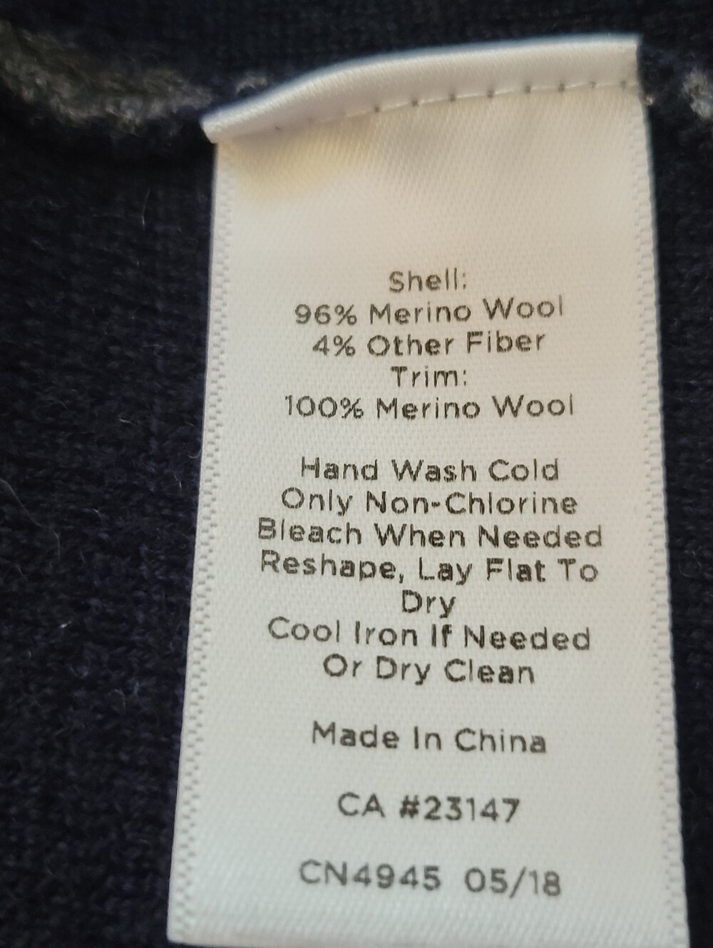 Talbots Striped Merino Wool Double Face Duster Cardigan Sweater Blue Gray MP - Picture 9 of 10